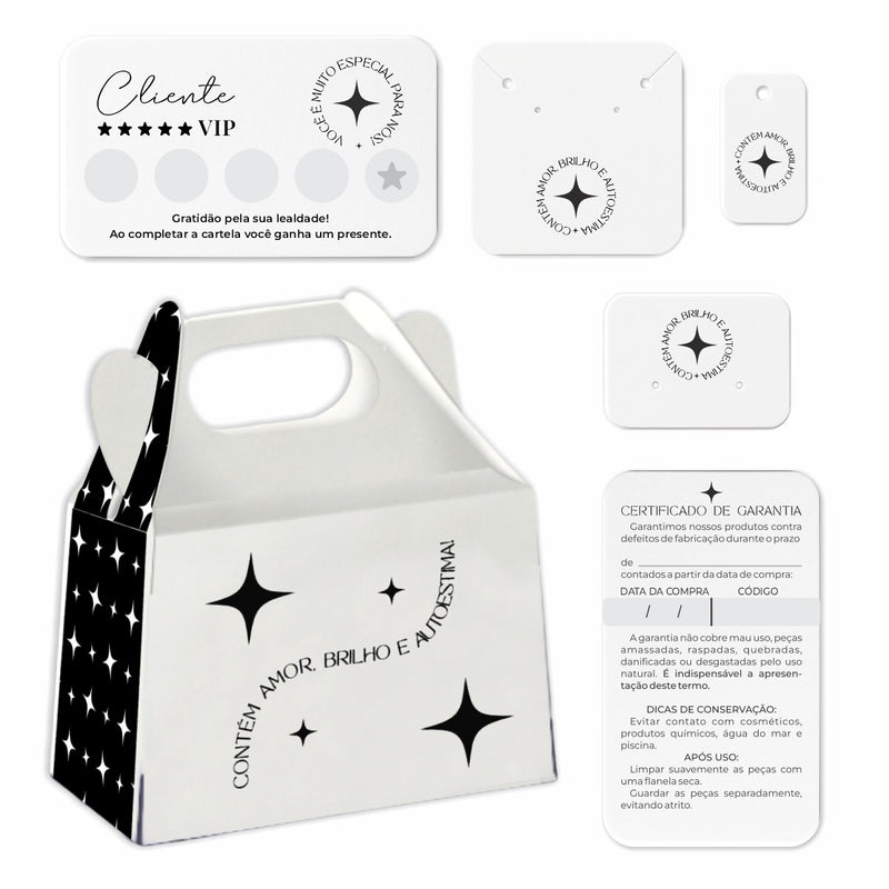 Kit Tag Economica com Embalagem Economica - Básico - Pronta Entrega
