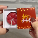 Mini Caixinha de Natal + Vela Premium  em Formato de Flor