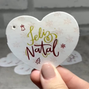 Mini cartão de Coração - Feliz Natal