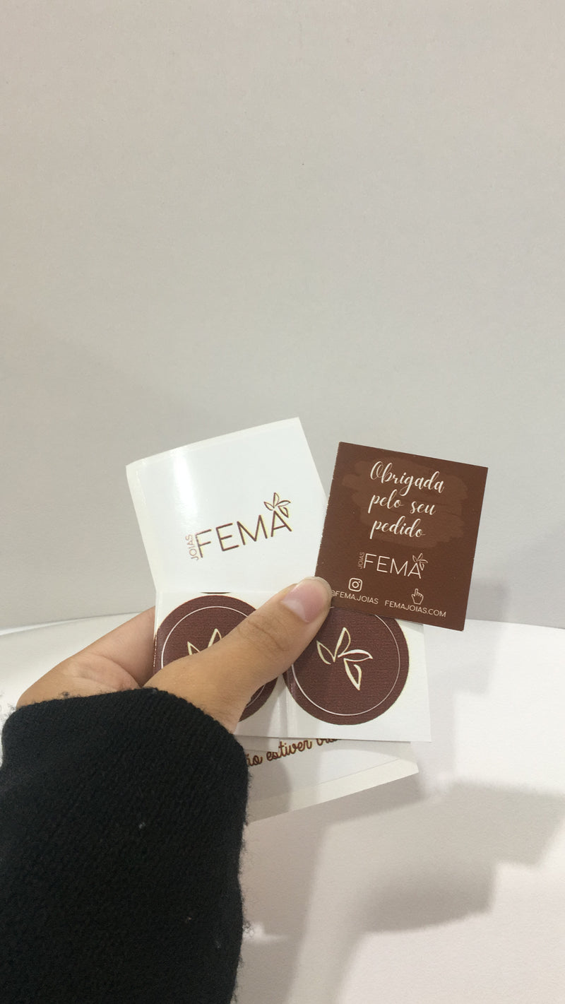 Adesivo Vinílico Corte Especial 5x7cm - COM O SEU LOGO - ADCE5X7