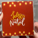 Mini Caixinha de Natal + Vela Premium  em Formato de Flor