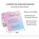 Card de Agradecimento 8,8x9,9cm • Obrigado peça Compra