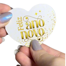 Mini cartão de Coração - Feliz Ano Novo