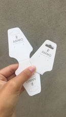 Combo COM SEU LOGO Tag Economica, Tag Gravata, Embalagem Gaveta Pequena e Cartões com Dobra