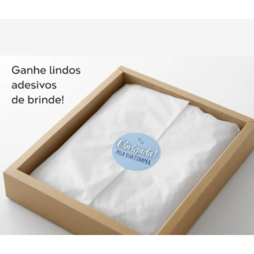 Card de Agradecimento 5x9cm • Obrigado peça Compra C/ Verso