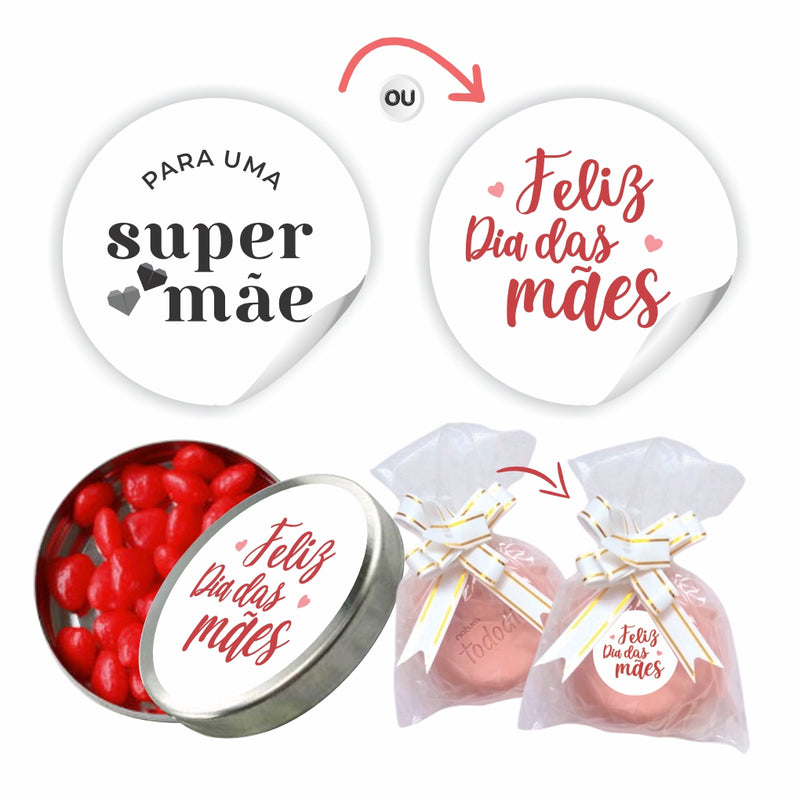 Adesivo 4cm - Especial Dia das Mães - 240 un