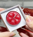 Mini Caixinha de Natal + Vela Premium  em Formato de Flor