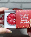 Mini Caixinha de Natal + Vela Premium  em Formato de Flor