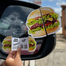Cartão Divulgação Criativa para carro - Hambúrguer - *Personalizado*