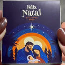 Mini Caixinha de Natal + Vela Premium  em Formato de Flor