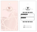 Card com Furo - Frentre + Verso Preto e Branco - COM O SEU LOGO - CCFUPB
