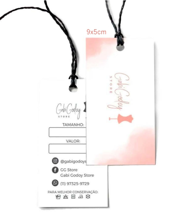 Card com Furo - Frentre + Verso Preto e Branco - COM O SEU LOGO - CCFUPB