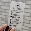 Card Cuidados com a Peça 8x5cm  -  Pronta Entrega