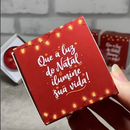 Mini Caixinha de Natal + Vela Premium  em Formato de Flor