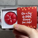 Mini Caixinha de Natal + Vela Premium  em Formato de Flor