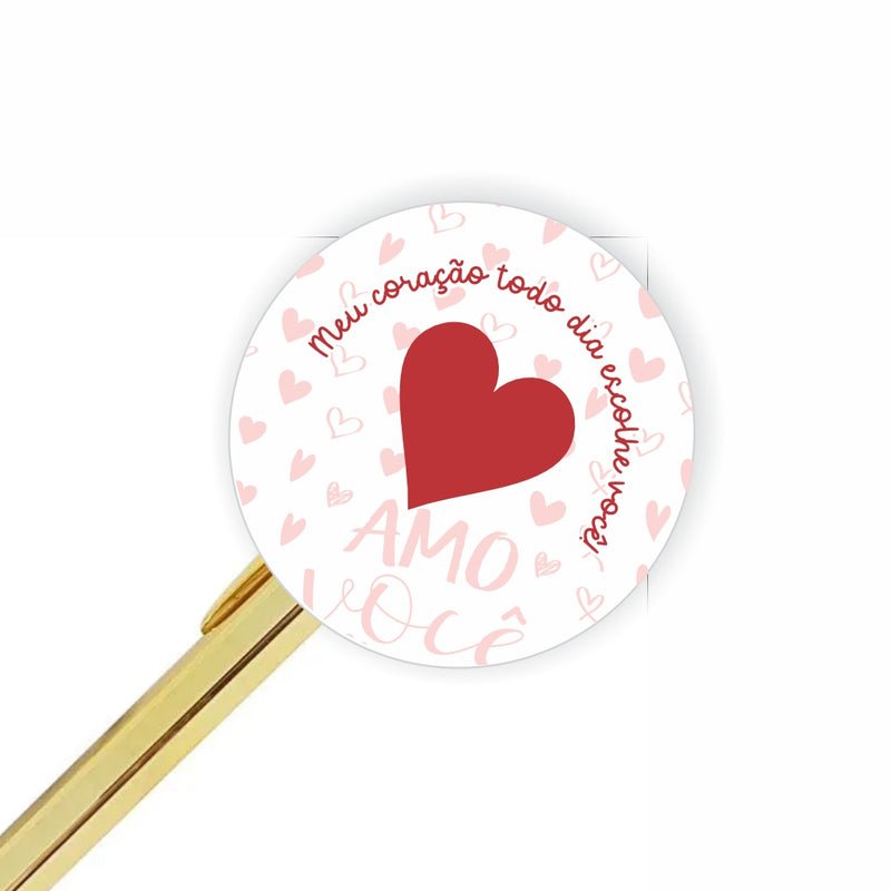 24un Adesivo 4 cm - Especial Dia dos Namorados