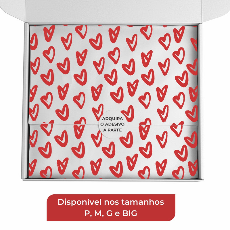 Papel de Embrulho Médio  90g  Rosa - Especial Dia dos Namorados