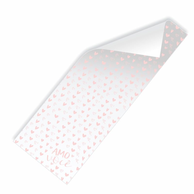 Papel de Embrulho Médio  90g  Rosa - Especial Dia dos Namorados