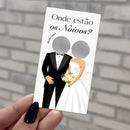Cartão Raspadinha Ache Os Noivos Casamento Brincadeira