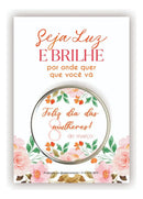 Lembrancinha Cartão Com Vela Aromática Dia Das Mulheres - Seja Luz