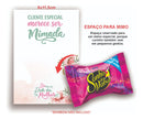 Cartão para bombom Lembrancinha Dia Mulher - Cliente mimo