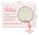 Lembrancinha Cartão Com Vela Aromática Dia Das Mulheres -Flor