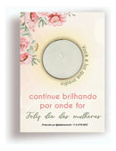 Lembrancinha Dia Das Mulheres Card Com Vela - Flores
