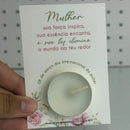 Lembrancinha Dia Das Mulheres Card Com Vela - Frase