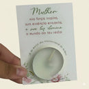 Lembrancinha Dia Das Mulheres Card Com Vela - Frase