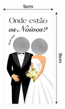 Cartão Raspadinha Ache Os Noivos Casamento Brincadeira