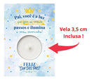 10 Lembrancinha Dia Dos Pais Cartão Com Vela Brinde Mimo