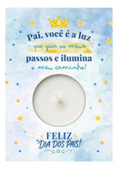 10 Lembrancinha Dia Dos Pais Cartão Com Vela Brinde Mimo