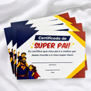 50 Lembrancinha Certificado Melhor Pai Do Mundo Mimo Escola