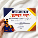 10 Quadro Certificado Melhor Pai Do Mundo Presente Criativo