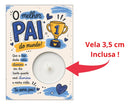 100 Lembrancinha Dia Dos Pais Cartão Com Vela Brinde Mimo