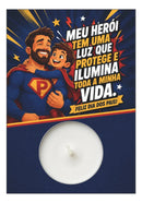 100 Cartão Dia Dos Pais Com Vela Brinde Lembrancinha Escolar