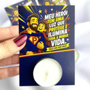 100 Cartão Dia Dos Pais Com Vela Brinde Lembrancinha Escolar
