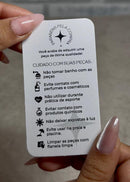 Card Cuidados com a Peça 8x5cm  -  Pronta Entrega
