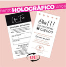 Card HOLOGRÁFICO - COM SEU LOGO - 9x5cm