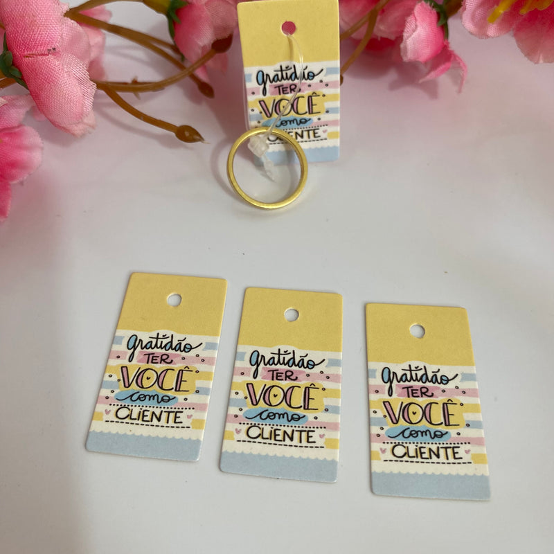 Tag Multiuso Mini - Gratidão Ter Você como Cliente  - 25un