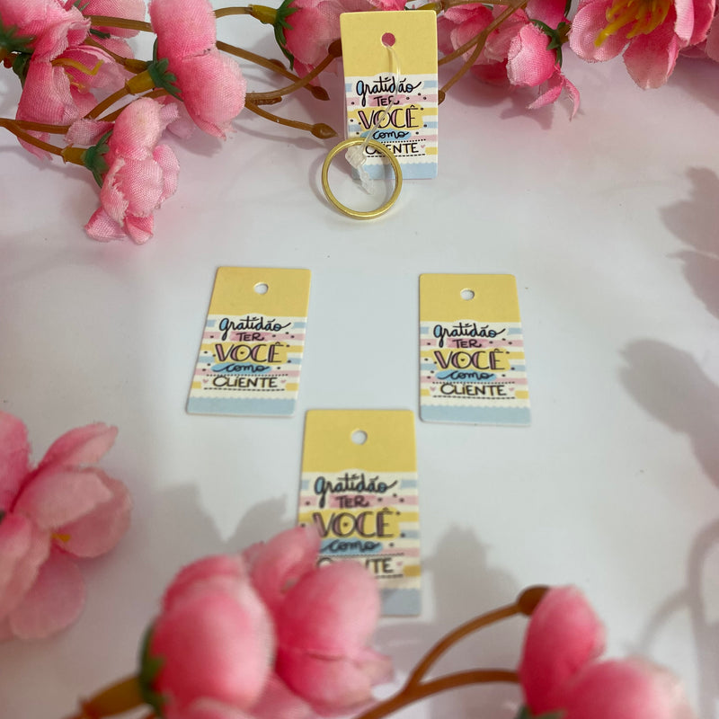 Tag Multiuso Mini - Gratidão Ter Você como Cliente  - 25un