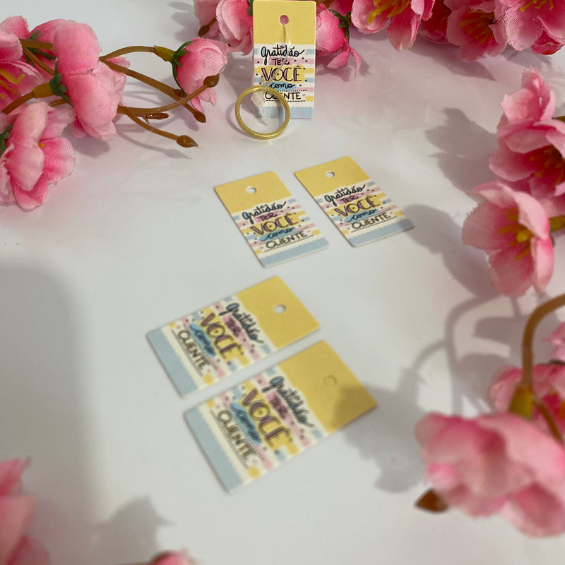 Tag Multiuso Mini - Gratidão Ter Você como Cliente  - 25un