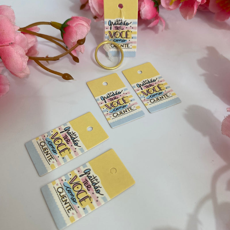 Tag Multiuso Mini - Gratidão Ter Você como Cliente  - 25un