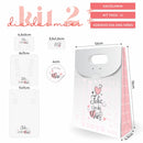 5un Kit 2 Feliz Dia das Mães - Sacolinha +Kit Tags G +Adesivo Dia das Mães