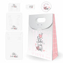 5un Kit 2 Feliz Dia das Mães - Sacolinha +Kit Tags G +Adesivo Dia das Mães