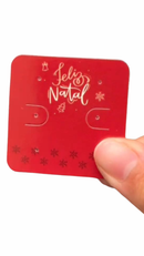 Tag Trio brinco Natal 4x4cm