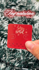 Tag Trio brinco Natal 4x4cm