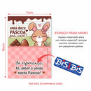 Cartão Para Bombom  - Feliz Páscoa - Coelhinho