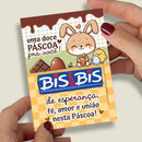 Cartão Para Bombom  - Feliz Páscoa - Coelhinho