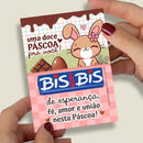 Cartão Para Bombom  - Feliz Páscoa - Coelhinho